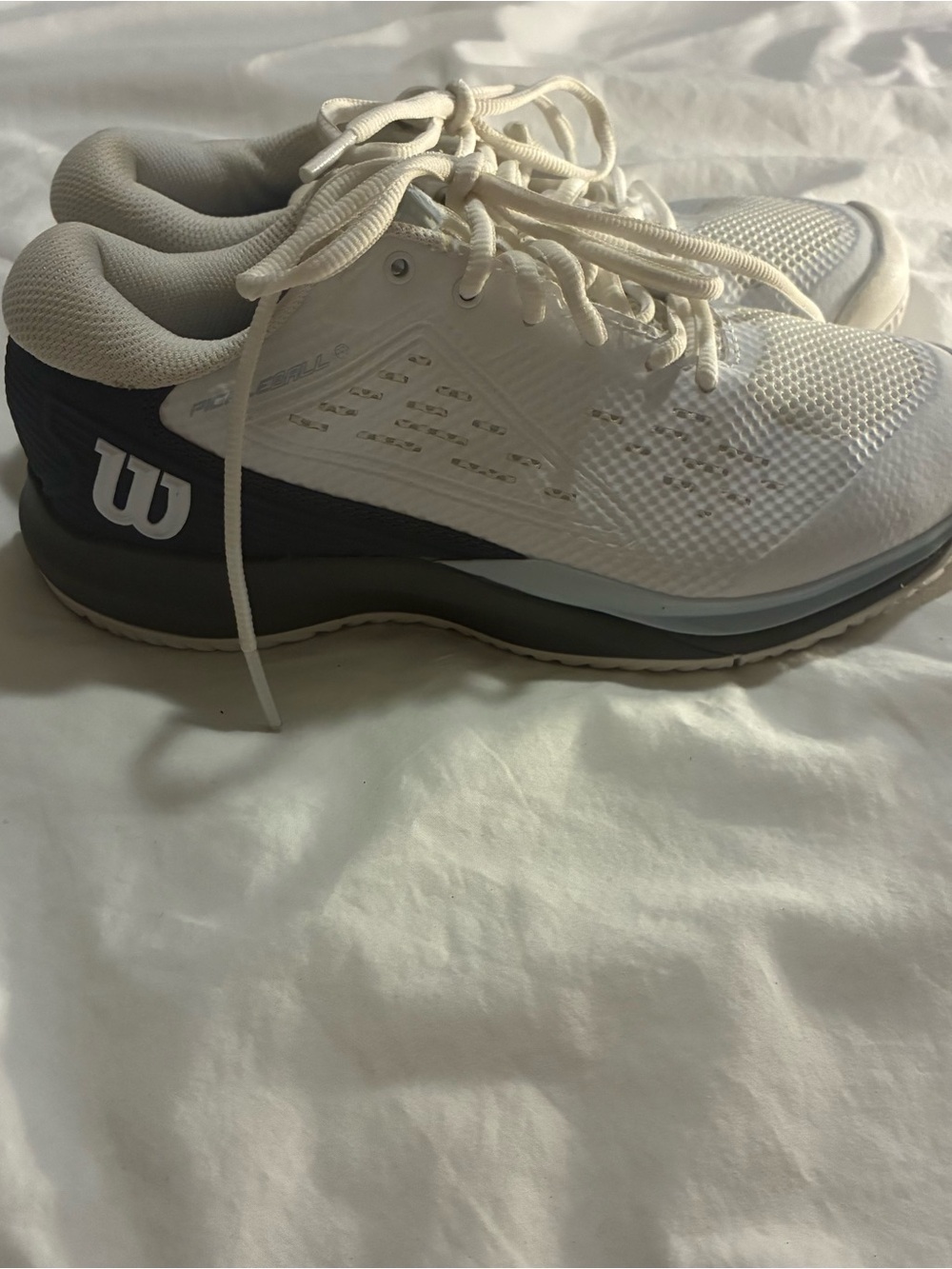 Wilson Women’s White and Blue Athletic Tennis Shoes